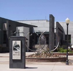Entrance to the Two Rivers Convention Center
