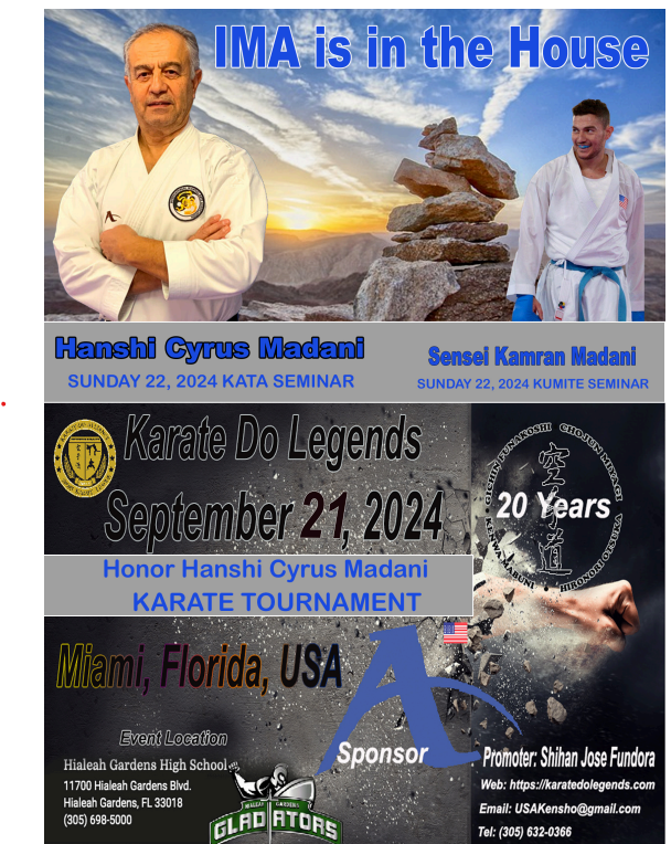 Karate Do Legends Tournament Honoring Hanshi Cyrus Madani